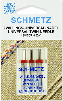 Иглы для швейных машин Schmetz №70-90 двойные