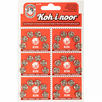 Кнопки KOH-I-NOOR KIN1000 №2 6*6 никель